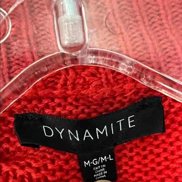 4/$20 Dynamite Bold Orange Cardigan - Picture 2 of 3